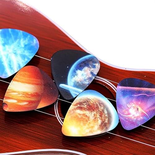 10pcs Guitar Pick Colorful Musical Accessories Universe Planet Guitar Picks Mixed Plectrum 0.46mm 0.71mm 1mm