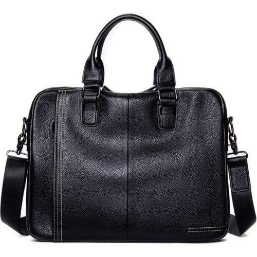 Men Messenger Shoulder Bag Business Briefcase Men Leather Handbags Genuine Leather Laptop Crossbody Bags