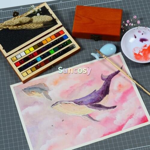 Schmincke Yuko Nagayama Watercolor Paint Master-grade 12/27 Colors 0.5ML 1ML Set Acuarelas Gouache Paint Art Supplies