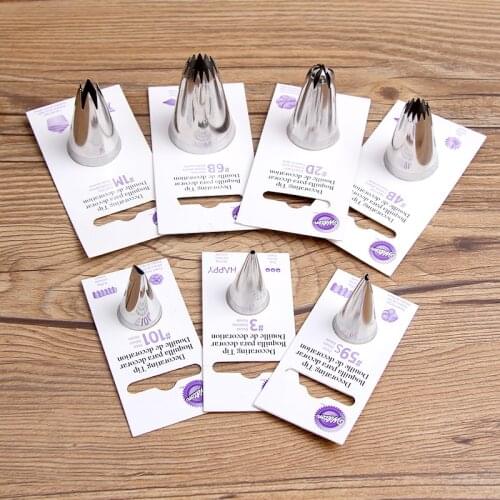 Wilton Stainless Steel 8 Teeth Nozzle Cake Cream Cookie Decoration Nozzle Baking Tool Pastry Rose Mouth