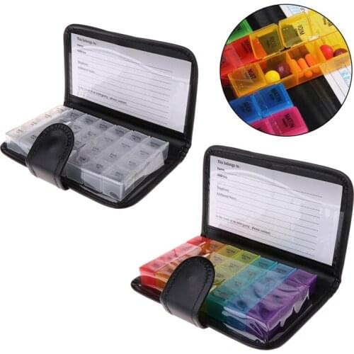 Extra Large Pill Organizer 7 Day Weekly XL Travel Case Medication Reminder Pill Box Morning Noon Afternoon Night Daily