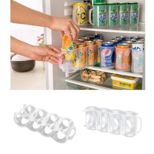 Beers Soda Cans Holder Storage Kitchen Organization Fridge Rack Plastic Space
