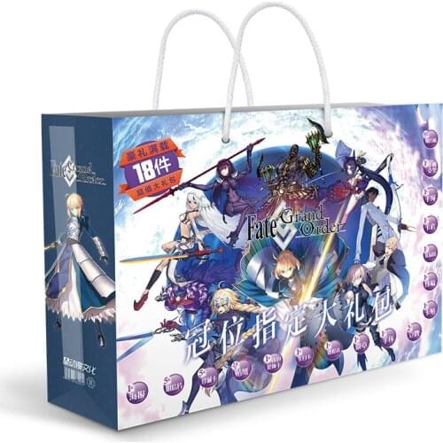 Anime Lucky Gift Bag Fate Grand Order Collection Toy Fatego Postcard Poster Badge Stickers Bookmark Sleeves Gift