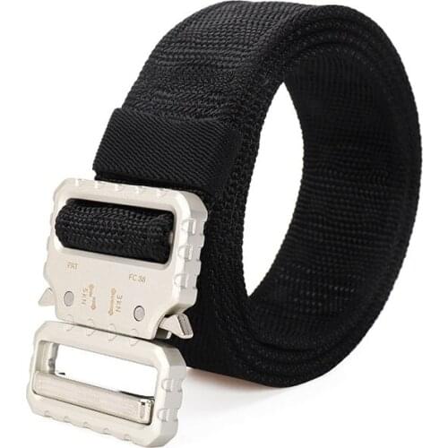 5 Colors 2 Styles Tactical Dragon Mens Outdoor Sports Equipment Solid Belt Men Nylon Strap Canvas Metal Buckle Waist Belt