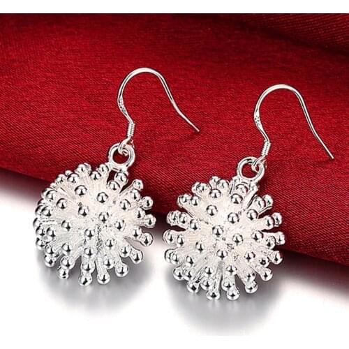 The New Listing Jewelry 925 Sterling Silver Fireworks Drop Earrings Fashion Women Earring Wholesale