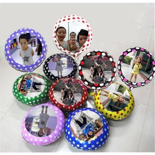 Polka dots foil ballons custom photo print wave point globo 18inch wedding decoration Birthday Party supplies 10pcs/lot