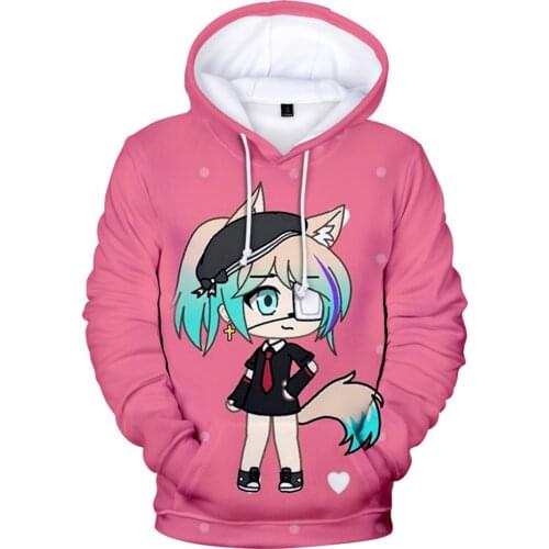Game Gacha Life Sweatshirt Boys girls kids Hoodies Streetwear Kawaii Cartoon Gacha Life Hoodie Children Anime Clothes Oversized