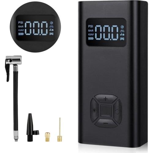 Bike Inflator High-Capacity Emergency Flashlight Car Bicycle Air Pump Portable Smart Car Ball Electric Wireless Air Pump