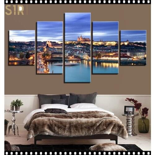 World Famous Architecture Beauty HD Five Wall Painting Decorative Painting Anime Posters Wall Decor Anime Decor Room Decor