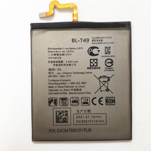 High Quality 4000mAh Replacement BL-T49 battery For LG K510 K51S LM-K410BMW LM-K510BMW LM-K510HM Battery