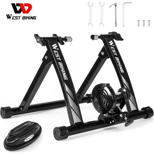 WEST BIKING Indoor Exercise Bike Trainer Roller Home Training Magnetic Resistance Bicycle Trainer Cycling Fitness Workout Tool
