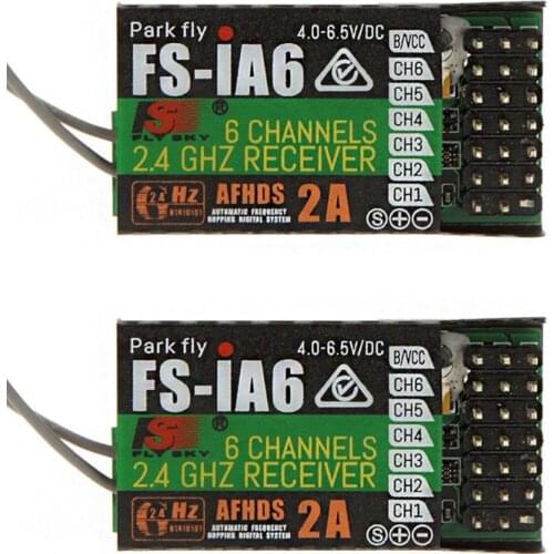 1/2/3pcs FlySky FS-iA6 2.4G 6CH AFHDS RC FPV Drone Car Receiver For FS-i10 FS-i6 FS-i4 FS-GT2F FS-GT2E FS-GT2B Transmitter