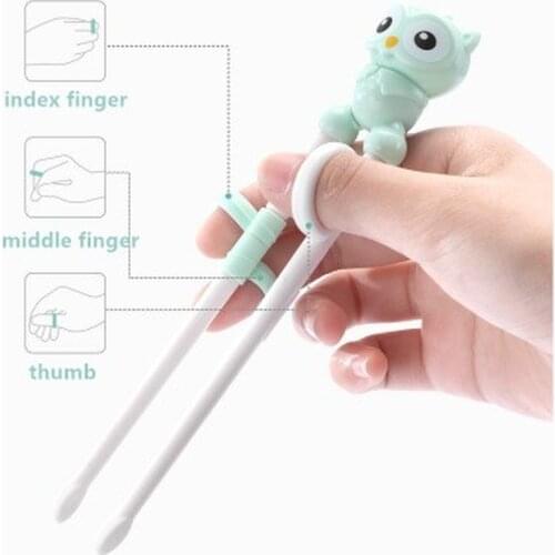 1 Pair Green Pink Cute Cartoon Cats Kids Children Learning Training Chopsticks Chinese Chopsticks Learning Kitchen Accessories