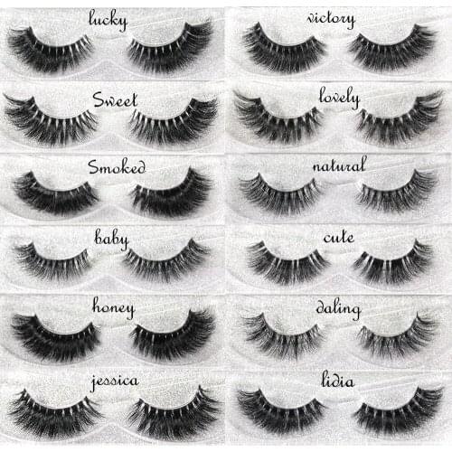 1pc 3D mink lashes black band Natural Long Private label false eyelashes Lightweight Cruelty-free High Quality Luxurious eyeLash