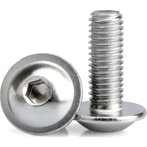 1pcs M10 stainless steel semi-circular head with pad hexagonal screw bolt home decoration screws bolts length 16mm-40mm length