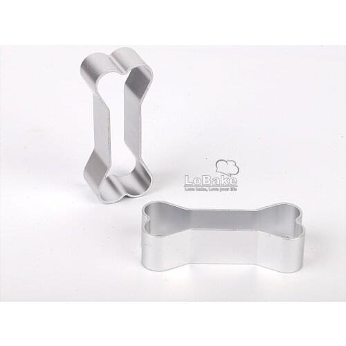 10pcs/lot) Brand new bone for dog shape aluminium alloy cookies biscuits candy fondant mould DIY home bakery accessories