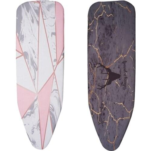 2 Pcs 140X50CM Fabric Marbling Ironing Board Cover Protective Press Iron Folding for Ironing Cloth Guard Protect Delicate Garmen
