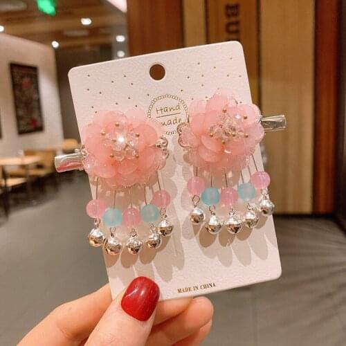 2 pcs Big Flower Hair Clips For Baby Girl Hair Acceaaory Handmade Hair Clip