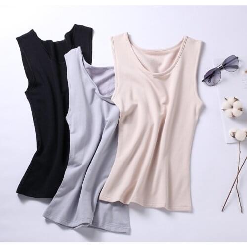 2018 Autumn and Winter Nature Silk Thermal Underwear Vest Plus Size Velvet Thickening Female Basic Shirt Top Beauty Care Body