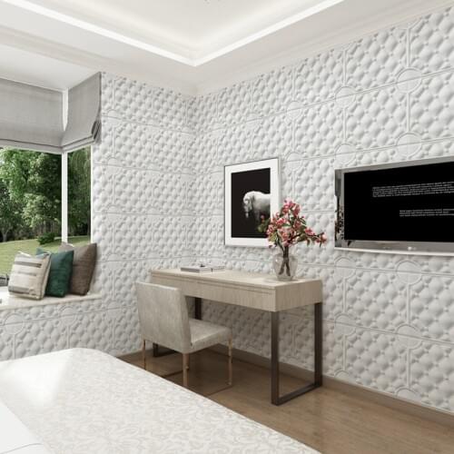 3D wall sticker Living room bedroom decorated anti-collision wall stickers TV background wallpaper Self-adhesive wallpaper