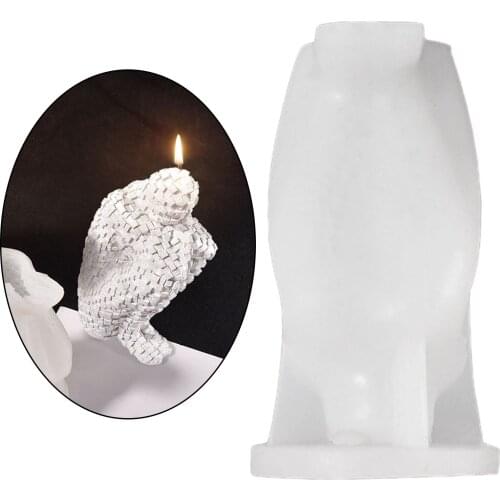 3D Mosaic Style Thinker Men Silicone Mold DIY Candles Making Mould Wax Plaster Mould Handmade Candle Making Supplies Moulds