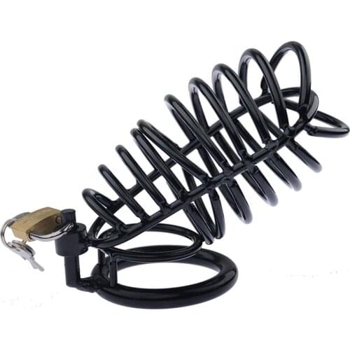 BDSM Chastity Cage Metal Puppy Roleplay Stainless Steel Penis Ring Lock Cock Cage Chastity Belt Devic Bondage Sex Toys for Men