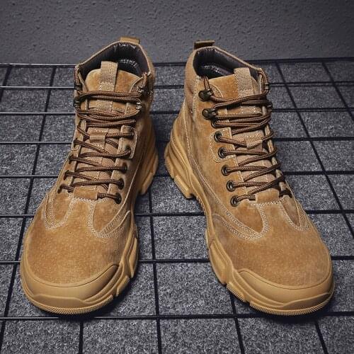 Mens Desert Tactical Military Boots Mens Work Safety Special Force Shoes Army Boot Ankle Lace-up Combat Boots Man Footwear