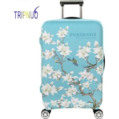 TRIPNUO Thickest Travel Flamingos Luggage Cover Suitcase Protective Cover for Trunk Case Apply to 19''-32'' Suitcase Elastic