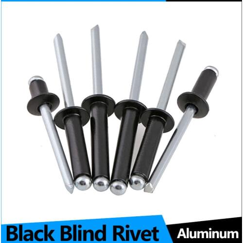 Blind Rivets of Black Aluminum/open End Blind Rivets/blind Rivets/pop Rivets / Aluminum Rivets/Pull Rivets M3.2x16mm-M5x6.4mm