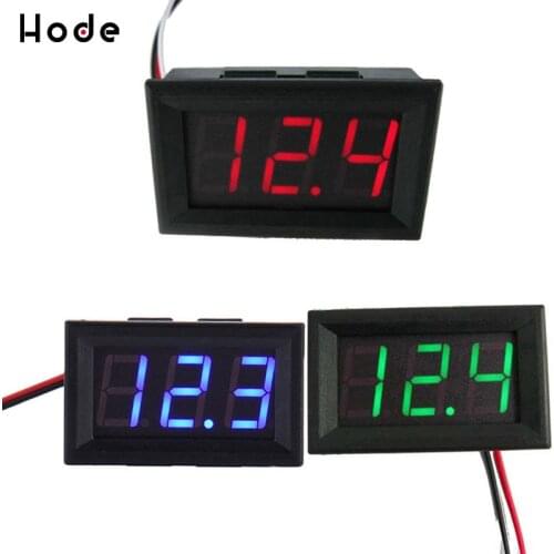 Digital Voltmeter DC 0V-30V Digital Voltmeter Voltage Panel Meter Red/Blue/Green