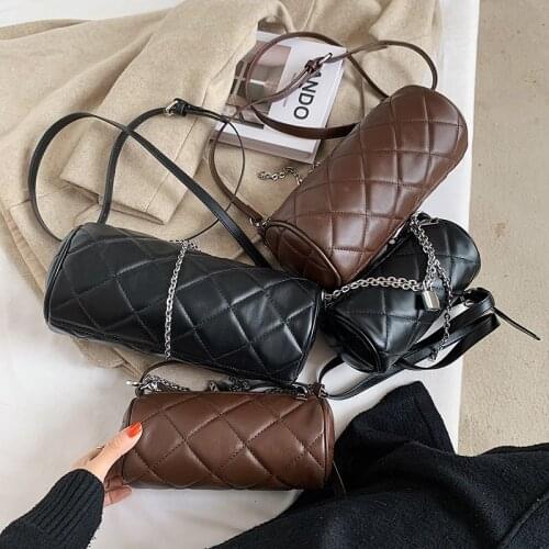 FANTASY Baguette Bags For Women 2021 Winter New Vintage Wild Messenger Shoulder Bag 2 Size Fashion Metal Chain Handbags Hot Sale