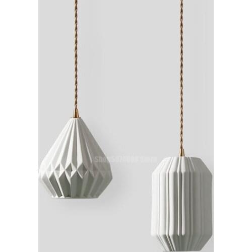 Nordic Ceramic Pendant Lights Modern LED Bedroom Study Decoration Lighting Living Room Lights Hanging Kitchen Lighting Fixture