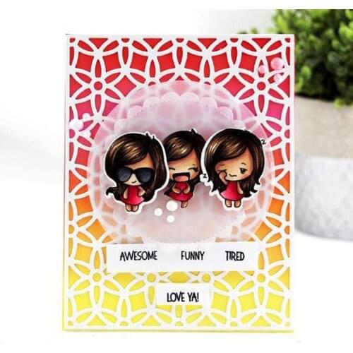 Cool Laughing Girl 4x6 Inch Transparent Silicone Clear Stamps For Scrapbooking 2020 New DIY Craft Decoration Soft Stamps