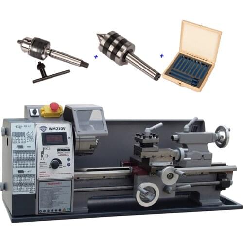 Mini Lathe Machine WM210V Small Household Lathe with 600W Motor