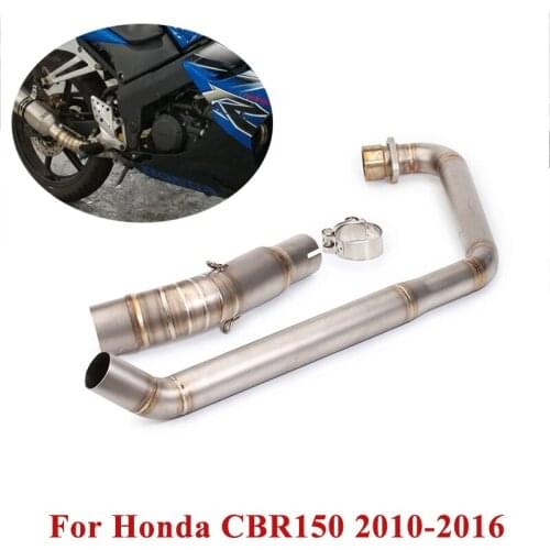 For Honda CBR150 2010-2016 Motorcycle Modified System Exhaust Front Link Pipe Stainless Steel