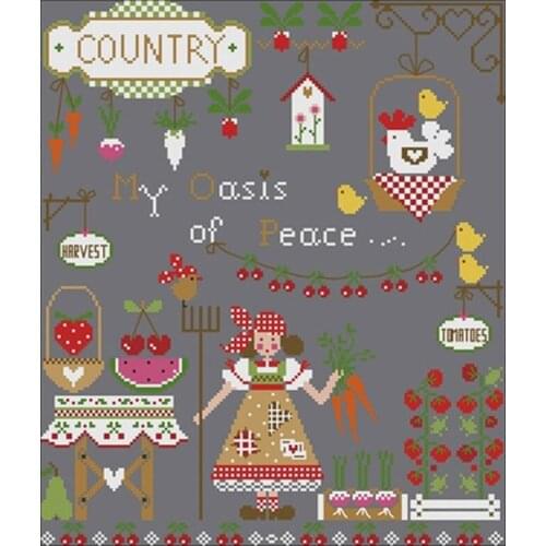 My paradise patterns Counted Cross Stitch 11CT 14CT DIY Chinese Cross Stitch Kits Embroidery Needlework Sets home decor