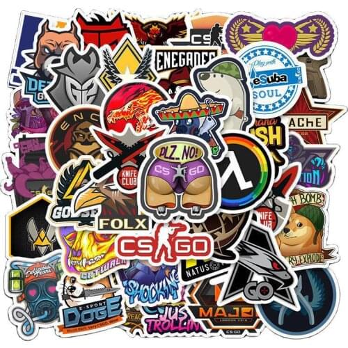 50 PCS CSGO Game Stickers for Car Styling Bike Motorcycle Phone Laptop Travel Luggage Cool Funny Spoof JDM Decal