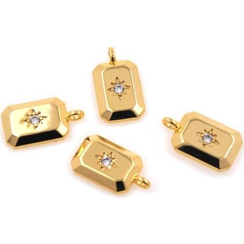 2021 New Hexawn Star Pendant Square Pendant Bracelet Necklace Earrings Accessories DIY Accessories The Girl
