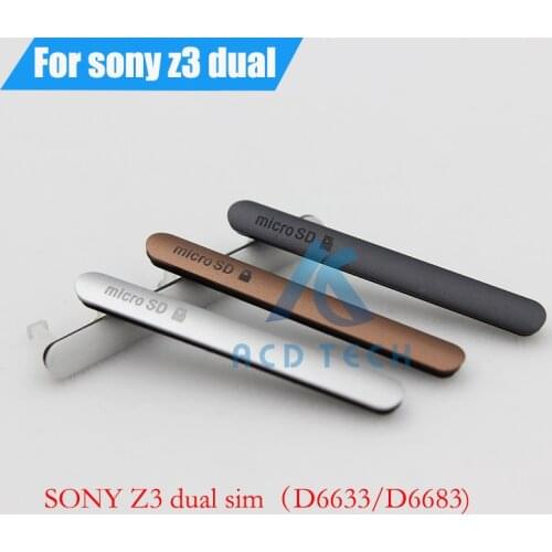 Original New Waterproof USB Cover Charger Port Dust Plug Cover SIM TF Card Port Slot Cover for Sony Xperia Z3 Dual D6633 D6683