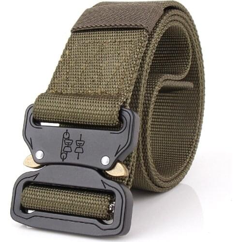 Military Tactical Belt Army Nylon Belt Metal Buckle Men Cinturon Heavy Duty Waist Belt Wide Hunting Training Cinto Accessories