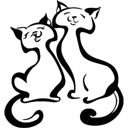 S51129 Various Sizes/Colors Car Stickers Vinyl Decal Cute Cat Animal Motorcycle Decorative Accessories Waterproof