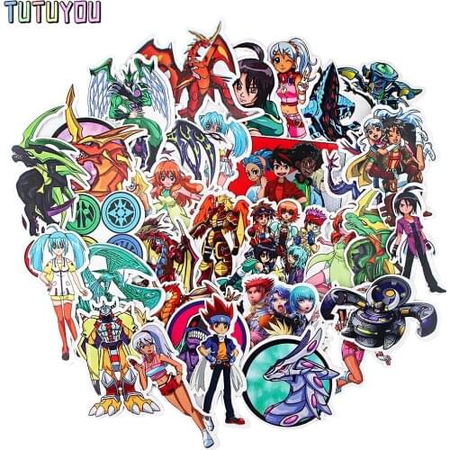 PC2188 34pcs/set High Quality Cool Anime Trolley Case Car Sticker Waterproof Removable Laptop Luggage Graffiti Sticker