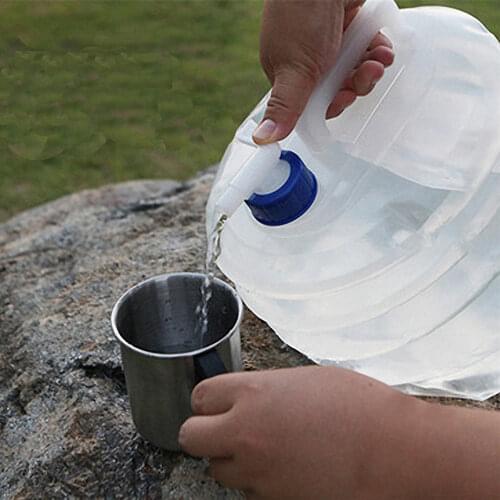 3-5L Outdoor Foldable Water Bag Plastic Mountaineering Camping Water Bottle Portable Cycling Picnic Travel Hiking Water Bottle