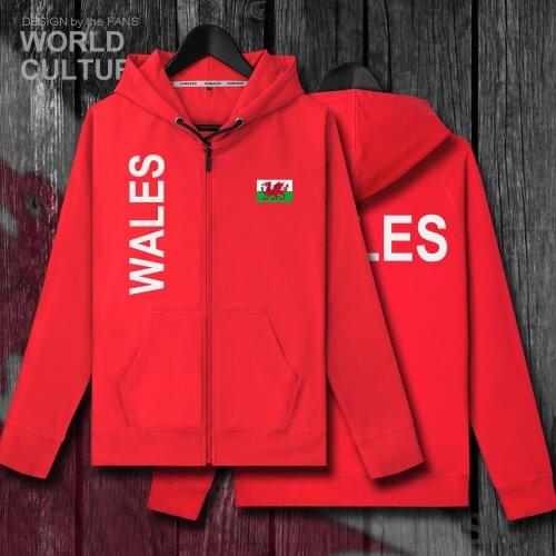 Wales Cymru Welsh WLS UK mens zipper fleeces hoodies winter jerseys men jackets and nation clothes country sweatshirt coats new