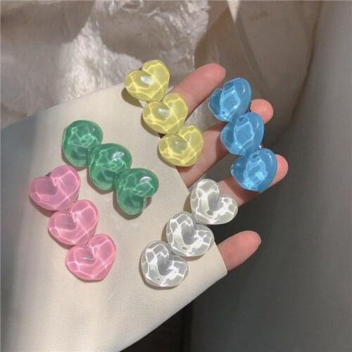 Ins Sweet Water Ripple Hair Clip Pin for Women Girls Geometric Barrettes Headwear Hairpins Chic Duckbill Clip Hair Accessories