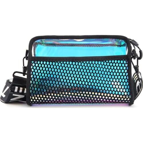 Female City Jogging Bag Phone Running Bag Waterproof PU Transparent Waist Bag Multi-functional Outdoor Sports Travel Bag