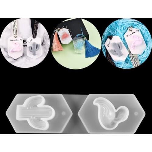 1Pcs Cactus Pendant Liquid Silicone Mold Decoration UV Epoxy Resin Mould For DIY Jewelry Making Accessories Tools