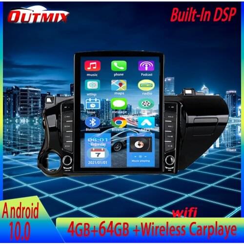 10.4"Android 10 For Toyota Hilux Pick Up AN120 2015 2016 2017 2018 2019 Car Radio Multimedia Video Player Navigation GPS