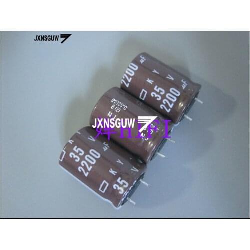 10PCS NIPPON KY 35V2200UF 16X25MM NCC long life electrolytic capacitor 2200UF/35V CHEMI-CON 105 degrees 2200uF 35V