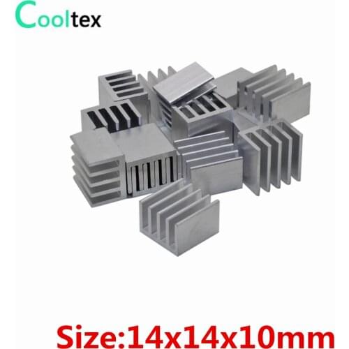 200pcs Extruded Aluminum heatsink 14x14x10mm for Chip IC Electronic integrated circuit radiator COOLER cooling